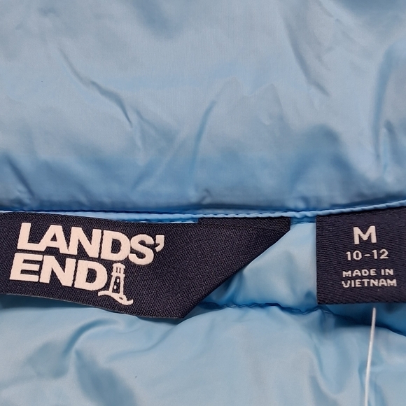 NWT Lands End Bermuda Blue Hyper Dry Down Jacket Size M - Picture 6 of 11